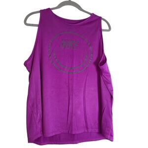 Nike Dri-FIT Tank Top Womens XL Pink Sleeveless Athletic Workout Gym Shirt Logo